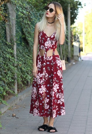 BLOSSOM CUTOUT DRESS