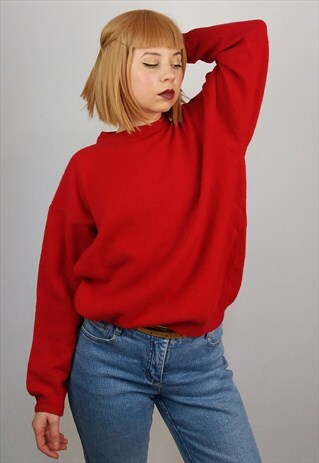VINTAGE 80'S JUMPER/ SWEATER IN RED