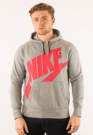 VINTAGE GREY NIKE PULLOVER HOODIE