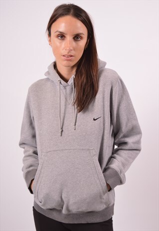 VINTAGE NIKE HOODIE JUMPER GREY
