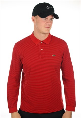 VINTAGE LACOSTE LONG SLEEVE POLO SHIRT TOP
