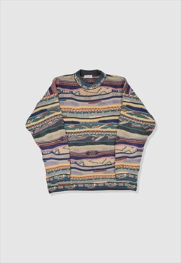 Vintage 1990s Abstract Pattern Knit Jumper
