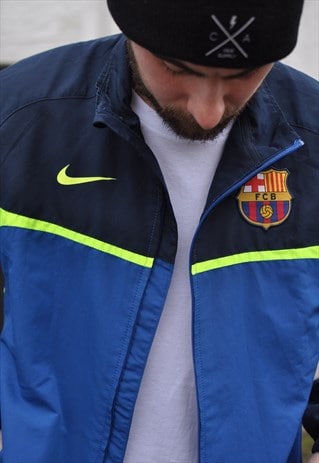 VINTAGE 90'S NIKE BARCELONA FC WINDBREAKER TRACK JACKET