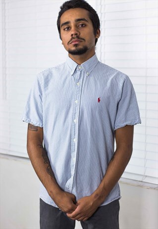 VINTAGE POLO RALPH LAUREN SHIRT LOGO 90S M 6.1