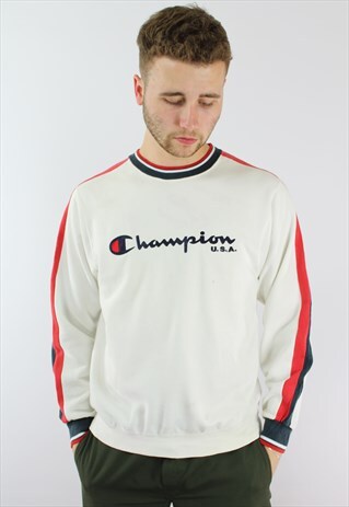 CHAMPION CLASSIC SPELLOUT COLLEGE SPORTS SWEATSHIRT