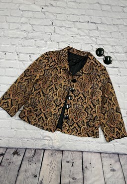 Vintage Baroque Patterned Jacket Size L
