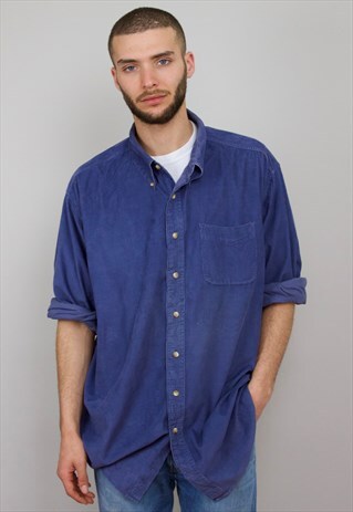 VINTAGE BLUE CORDUROY SHIRT