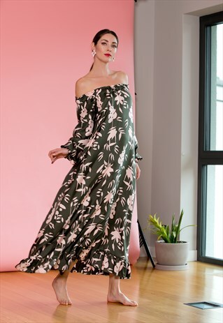 FLORAL DRESS IN VISCOSE, MAXI DRESS, DRESS