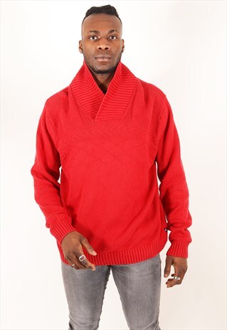 VINTAGE RALPH LAUREN CHAPS JUMPER RED