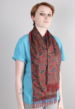 VINTAGE 1970'S PAISLEY MOD SCARF
