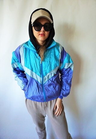 VINTAGE WINDBREAKER PARACHUTE TRACKSUIT SPORTS JACKET PARKA