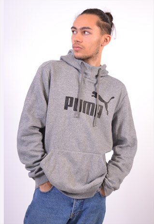 VINTAGE PUMA 00'Y2K HOODIE JUMPER GREY