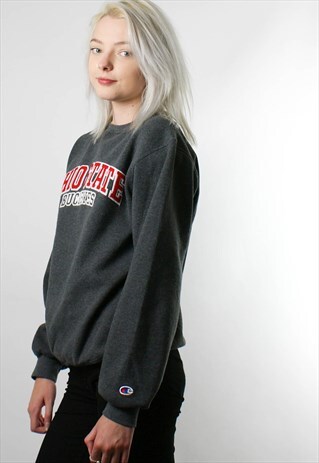 CHAMPION EMBROIDERED COLLEGE SWEATSHIRT JUMPER