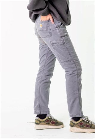 Light Grey 90s Carhartt Cargo Skater Trousers Pants Jeans