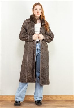 Vintage 80's Women Penny Lane Coat in Brown