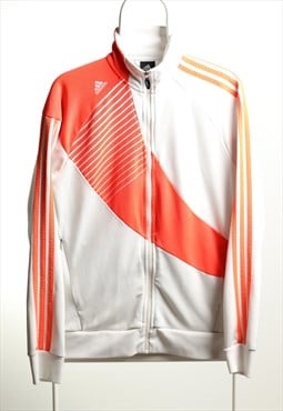 Vintage Adidas Sportswear Track Jacket Logo White Neon Orang