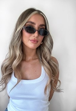Grey oval sunglasses
