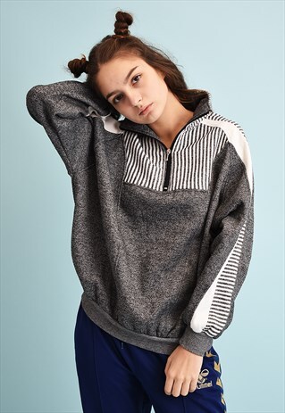 80'S RETRO ATHLEISURE SPORTS SLOUCHY SWEATSHIRT JUMPER
