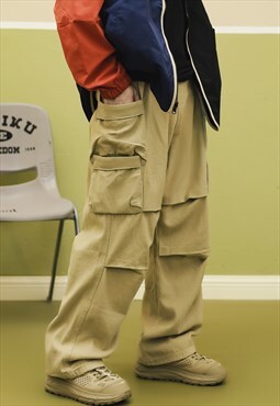 Cream Cargo pants Jeans trousers 