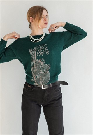 VINTAGE FUNKY 80S JUMPER WITH KOALA BEARS
