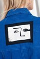 REWORKED VINTAGE VEST 90S WEIRD FACE PRINT DENIM WAISTCOAT