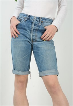 Vintage 90s Levi's Denim Shorts Blue