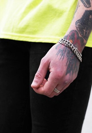 12MM 925 STERLING SILVER CURB LINK ID IDENTITY BRACELET