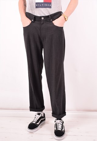 ARMANI MENS VINTAGE TROUSERS W34 L31 BROWN 90S