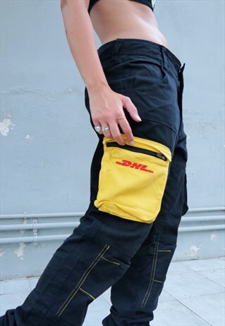 DHL LOW WAIST CARGO DENIM JEANS
