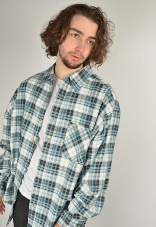 VINTAGE CHECK FLANNEL SHIRT
