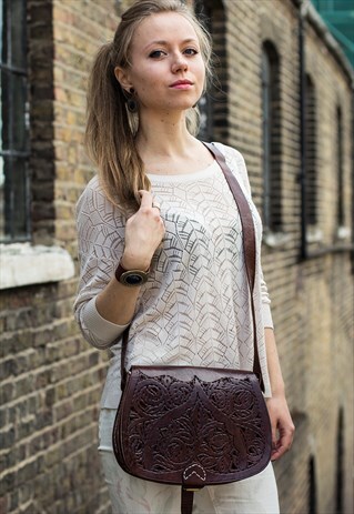 COCO LEATHER HAND STITCHED SADDLE BAG