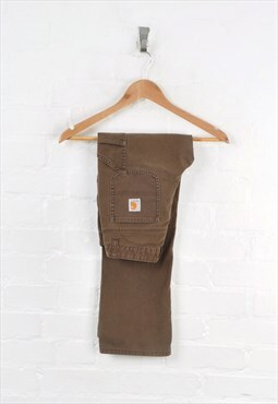 Vintage Carhartt Carpenter Jeans Pants Brown Youth W26 L26