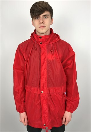 90S VINTAGE K-WAY PLUS PACKABLE FESTIVAL RAIN JACKET MAC