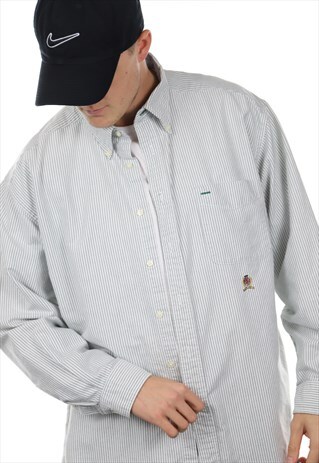 VINTAGE TOMMY HILFIGER STRIPED SHIRT GREEN