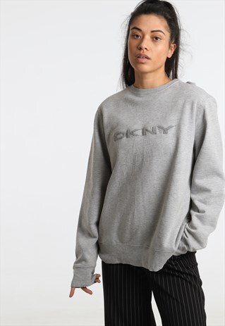 90S DKNY EMBROIDERED LOGO SWEATSHIRT