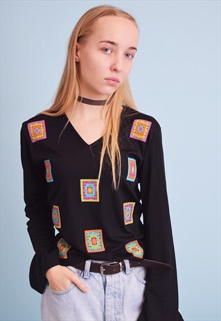 COOL 90'S RETRO KITSCH LYCRA PARTY TOP BLOUSE