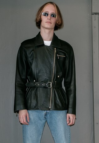 VINTAGE LEATHER BIKER JACKET