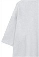 CAKE PRINT T-SHIRT JUNK FOOD TEE GRUNGE RETRO TOP IN GREY