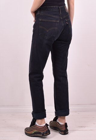 LEVI'S 501 WOMENS VINTAGE JEANS W31 L34 BLUE 90S