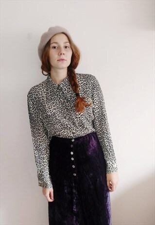 80S VINTAGE 90S GRUNGE AUTUMN PURPLE MAXI VELVET SKIRT