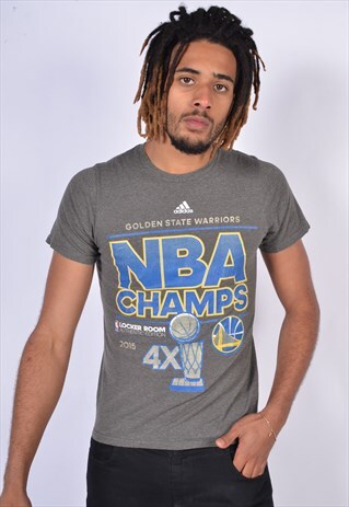 VINTAGE ADIDAS GOLDEN STATE WARRIORS T-SHIRT GREY