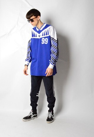 JAKO VINTAGE 90S BLUE SPORTS JERSEY SHIRT
