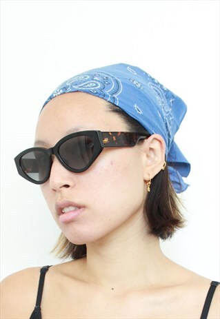 Y2K BLUE BANDANA GRUNGE PUNK