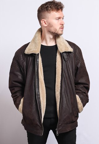 VINTAGE LEATHER AVIATOR JACKET