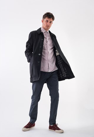 BURBERRY COAT BLACK NOVA CHECK