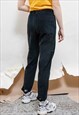 VINTAGE 80S NAVY BLUE CORDUROY STIRRUP HIGH WAIST PANTS XS