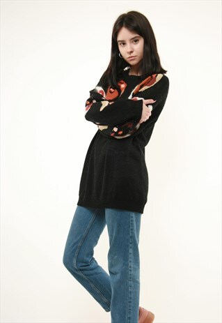 VINTAGE RETRO OVERSIZED SWEATER JUMPER PULLOVER AA254