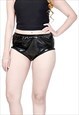 High Waist Black PVC Full Bum Underwear Hot Panties Knicker