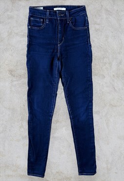Levi's 712 High Rise Skinny Jeans Stretch Dark Blue Premium 