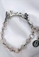 CHRISTIAN DIOR BRACELET SILVER LOGO MONOGRAM PEARL VINTAGE